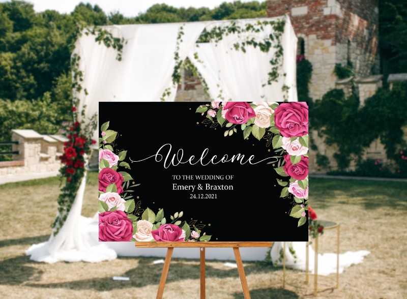 Acrylic Wedding Welcome Sign, Acrylic Welcome Sign